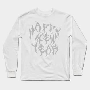 Black Metal Happy New Year Long Sleeve T-Shirt